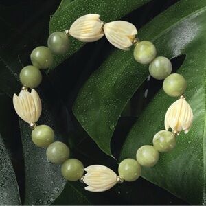 All Natural Jade w/ Gold Filled Spacers & Pikake Beads